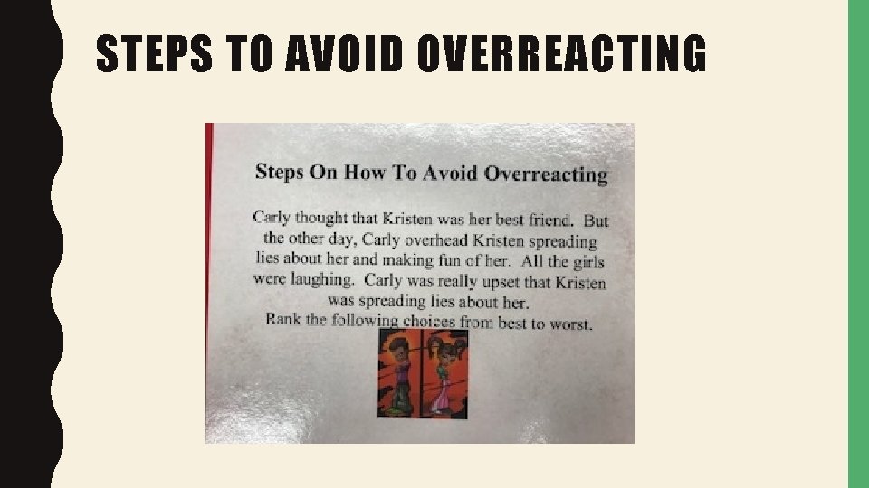 STEPS TO AVOID OVERREACTING 