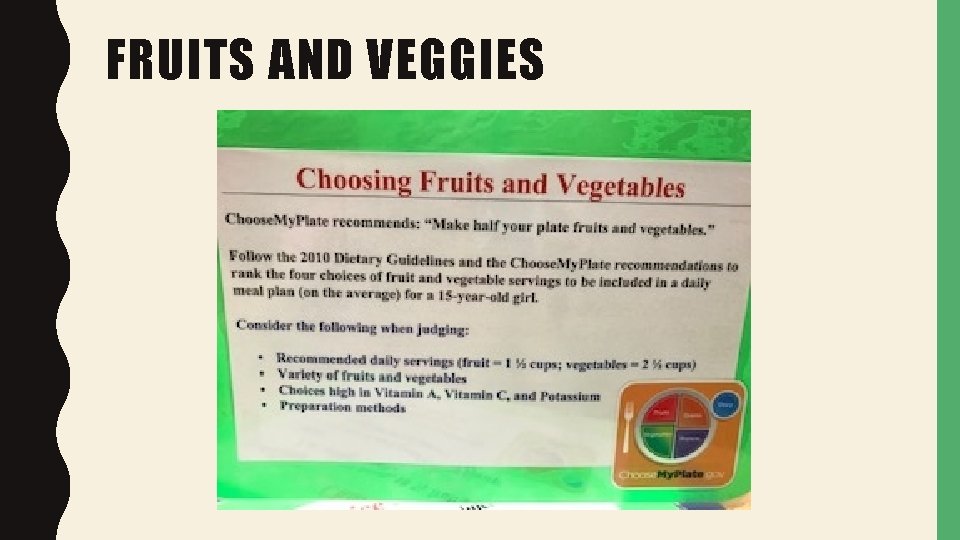 FRUITS AND VEGGIES 