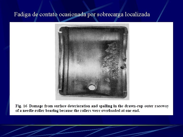 Fadiga de contato ocasionada por sobrecarga localizada 