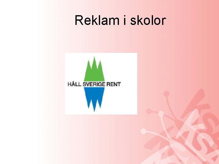 Reklam i skolor 