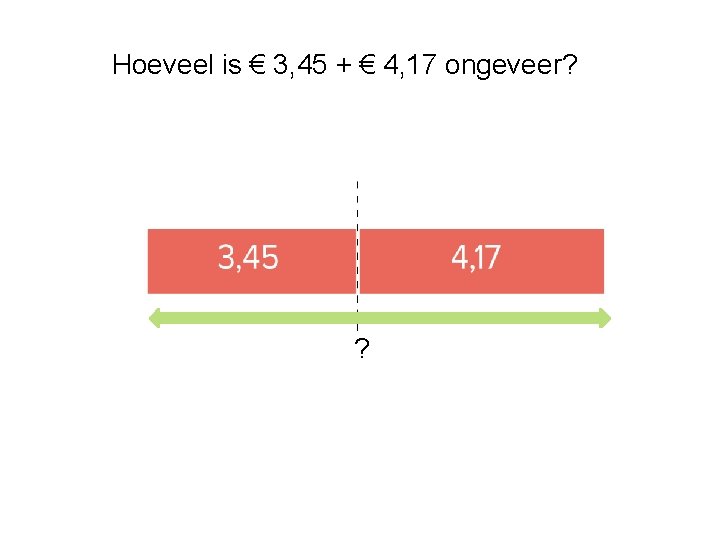 Hoeveel is € 3, 45 + € 4, 17 ongeveer? ? 