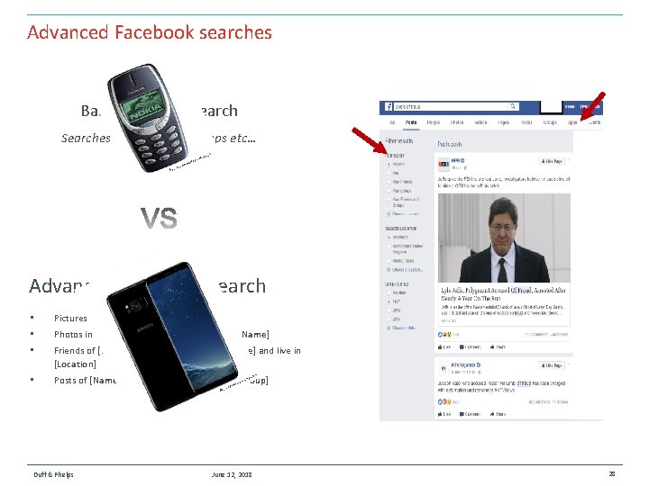 Advanced Facebook searches Basic Facebook Searches for friends or groups etc… S k o.