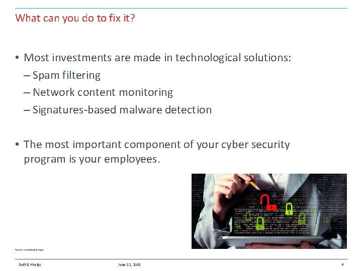 What can you do to fix it? • Most investments are made in technological