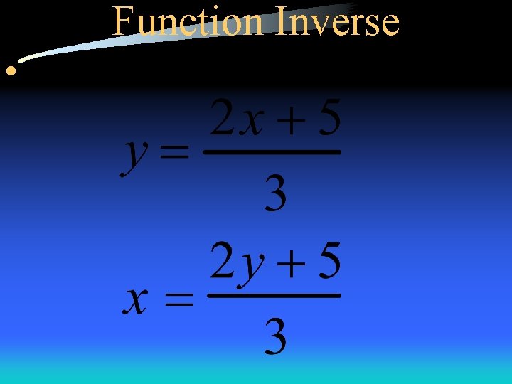 Function Inverse • 