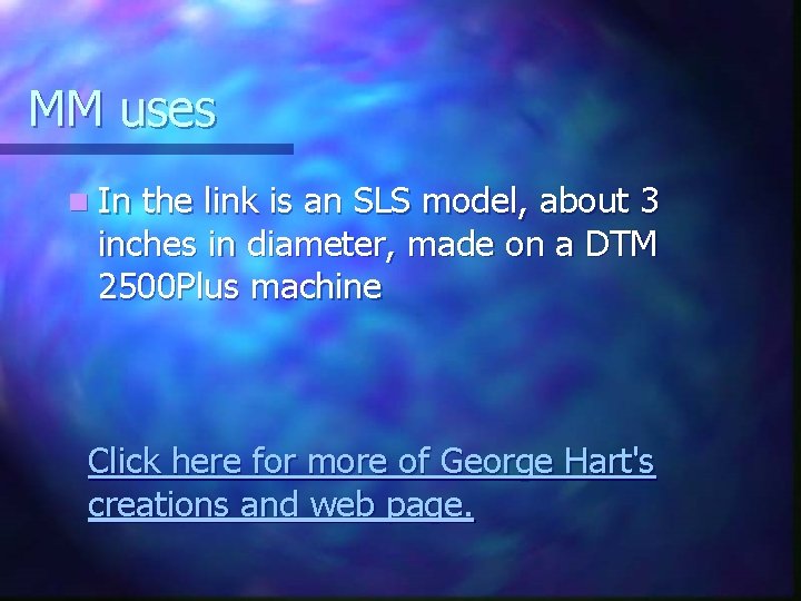 MM uses n In the link is an SLS model, about 3 inches in