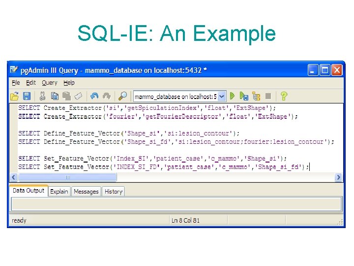 SQL-IE: An Example 