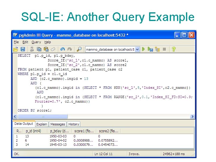SQL-IE: Another Query Example 