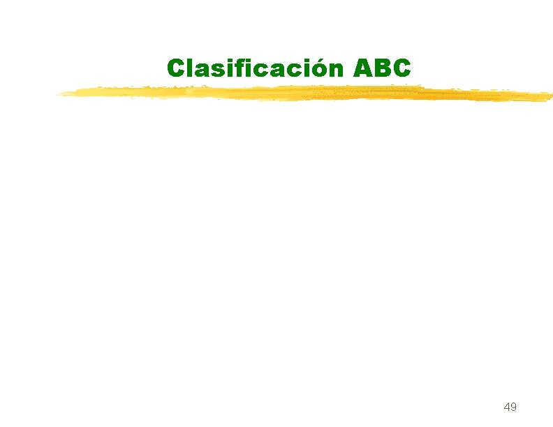 Clasificación ABC 49 