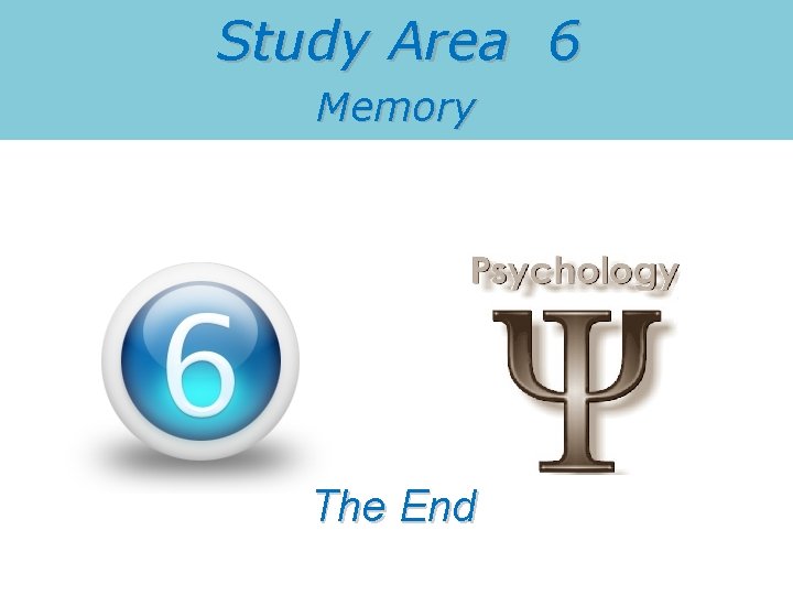 Study Area 6 Memory The End 
