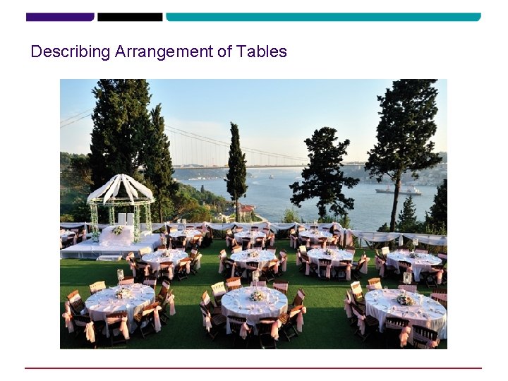 Describing Arrangement of Tables 