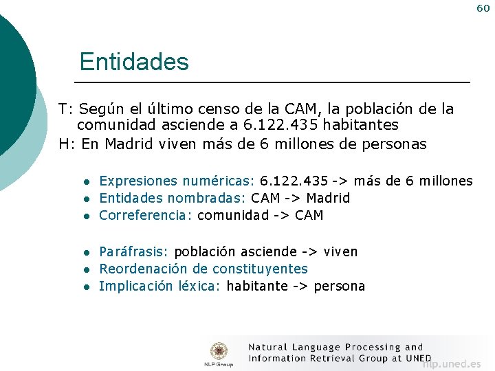 60 Entidades T: Según el último censo de la CAM, la población de la