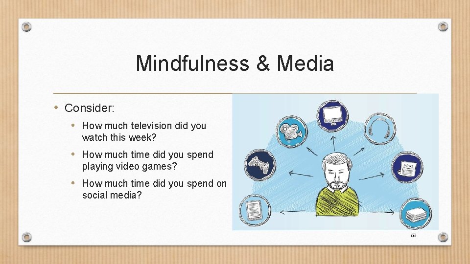 Mindfulness & Media • Consider: • How much television did you watch this week?