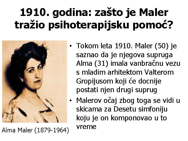 1910. godina: zašto je Maler tražio psihoterapijsku pomoć? • Tokom leta 1910. Maler (50)