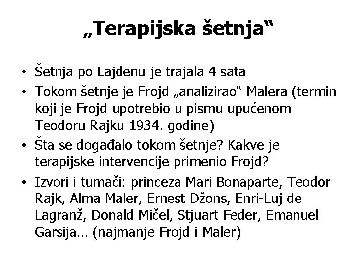 „Terapijska šetnja“ • Šetnja po Lajdenu je trajala 4 sata • Tokom šetnje je