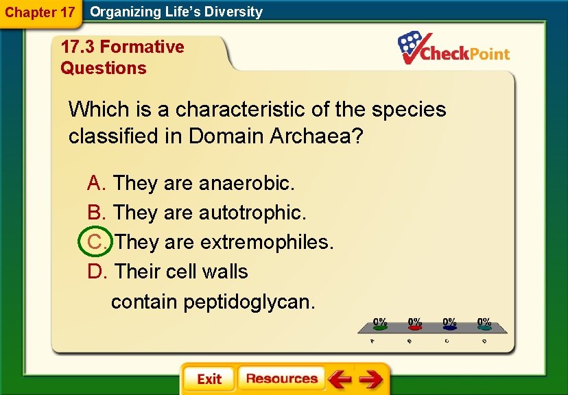 Chapter 17 Organizing Life’s Diversity 17. 3 Formative Questions Which is a characteristic of Chapter 17 Organizing Life’s Diversity 17. 3 Formative Questions Which is a characteristic of