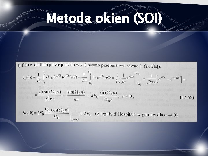 Metoda okien (SOI) 