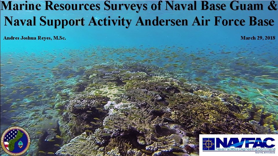 Marine Resources Surveys of Naval Base Guam & Naval Support Activity Andersen Air Force
