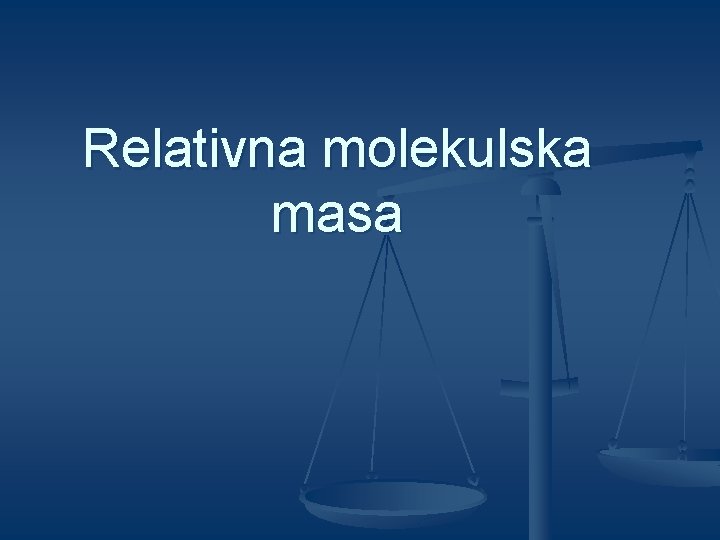 Relativna molekulska masa 