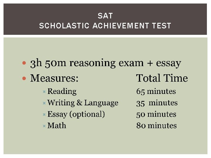 SAT SCHOLASTIC ACHIEVEMENT TEST 