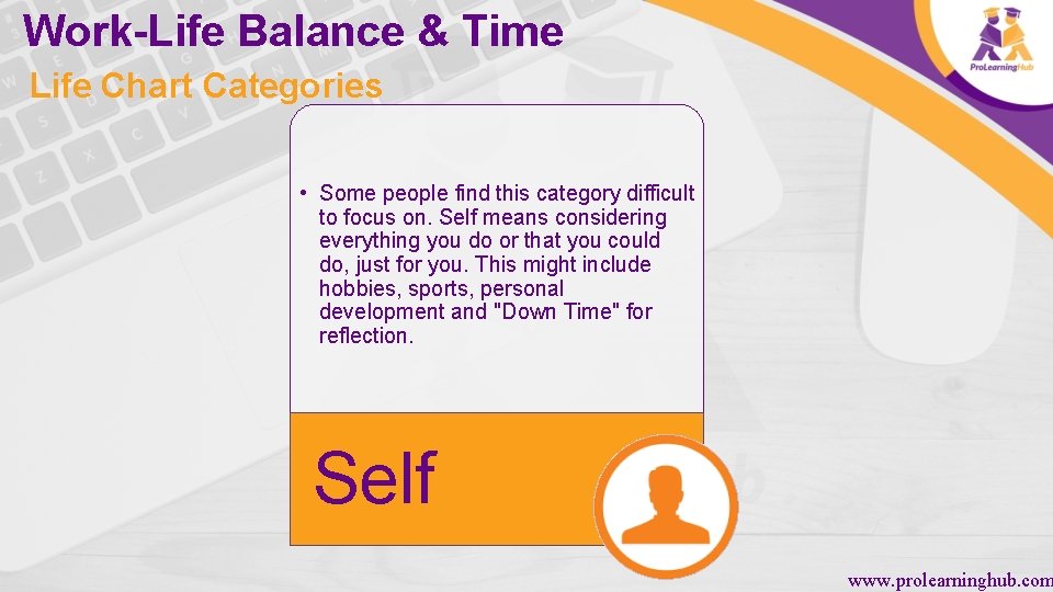 Work-Life Balance & Time Life Chart Categories • Some people find this category difficult