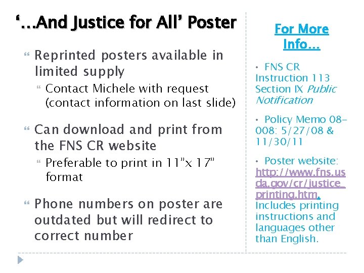 ‘…And Justice for All’ Poster Reprinted posters available in limited supply Can download and