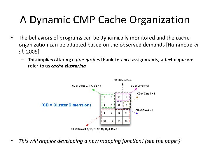 A Dynamic CMP Cache Organization • The behaviors of programs can be dynamically monitored A Dynamic CMP Cache Organization • The behaviors of programs can be dynamically monitored