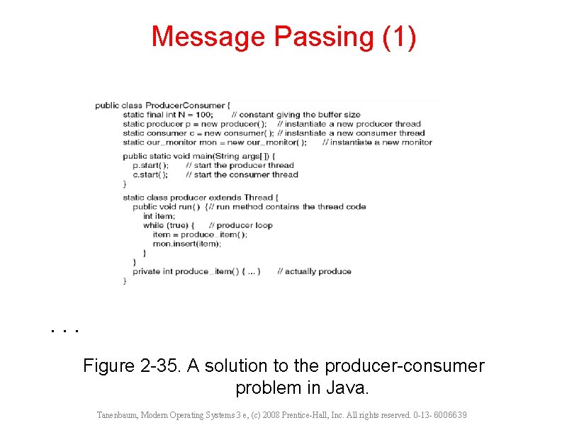 Message Passing (1) . . . Figure 2 -35. A solution to the producer-consumer