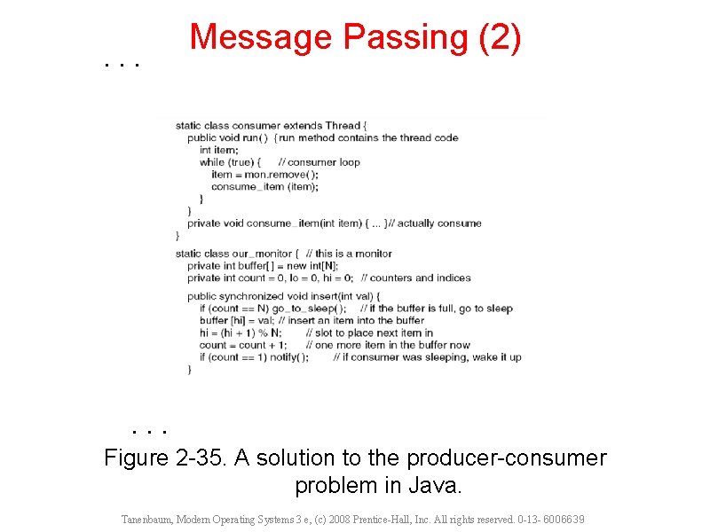 . . . Message Passing (2) . . . Figure 2 -35. A solution