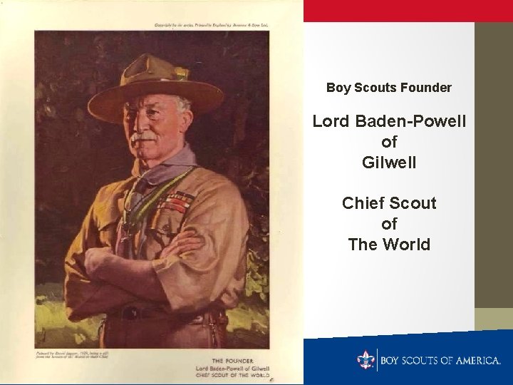 Boy Scouts Founder Lord Baden-Powell of Gilwell Chief Scout of The World 