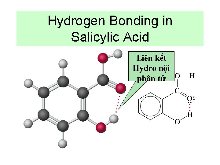 Hydrogen Bonding in Salicylic Acid Liên kết Hydro nội phân tử Hydrogen Bonding in Salicylic Acid Liên kết Hydro nội phân tử