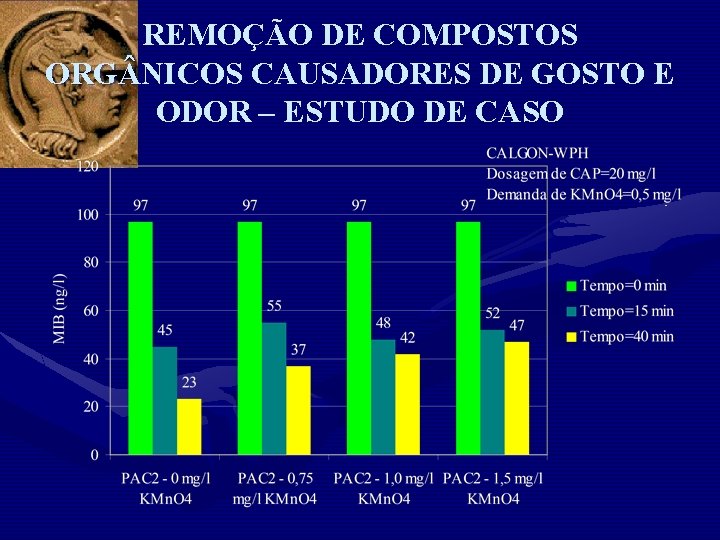 REMOÇÃO DE COMPOSTOS ORG NICOS CAUSADORES DE GOSTO E ODOR – ESTUDO DE CASO