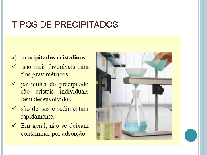 TIPOS DE PRECIPITADOS 