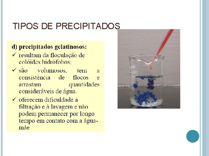 TIPOS DE PRECIPITADOS 