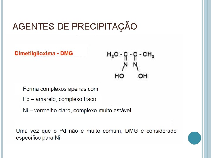 AGENTES DE PRECIPITAÇÃO 