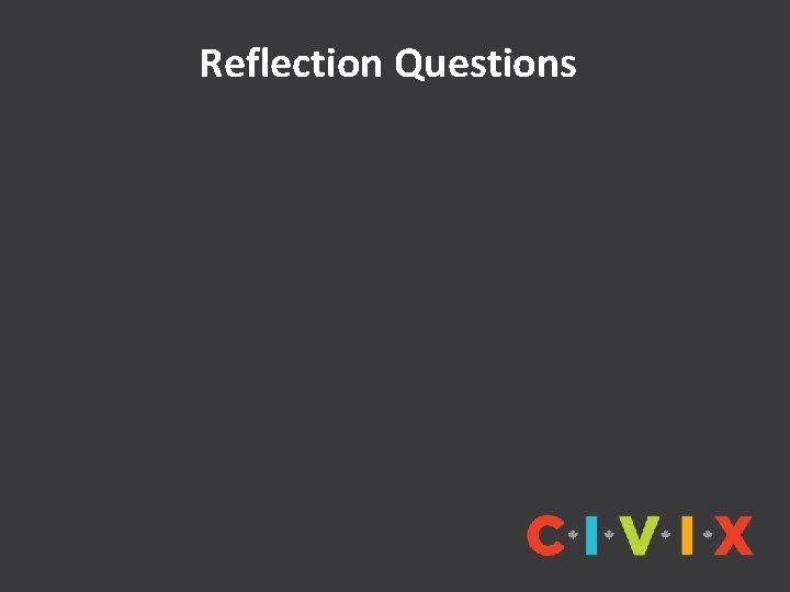 Reflection Questions 