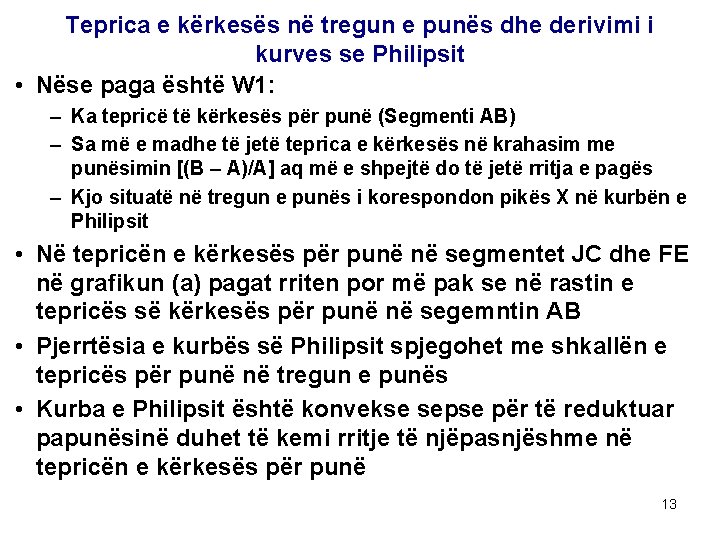 Teprica e kërkesës në tregun e punës dhe derivimi i kurves se Philipsit • Teprica e kërkesës në tregun e punës dhe derivimi i kurves se Philipsit •