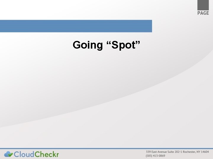 Going “Spot” 