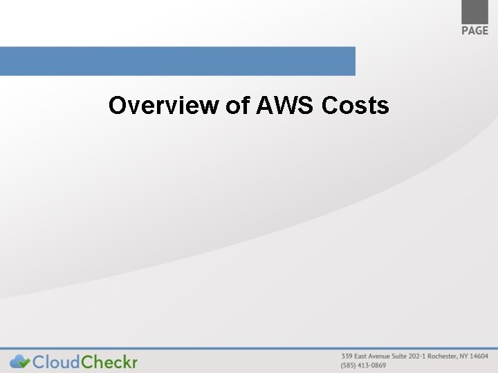 Overview of AWS Costs 