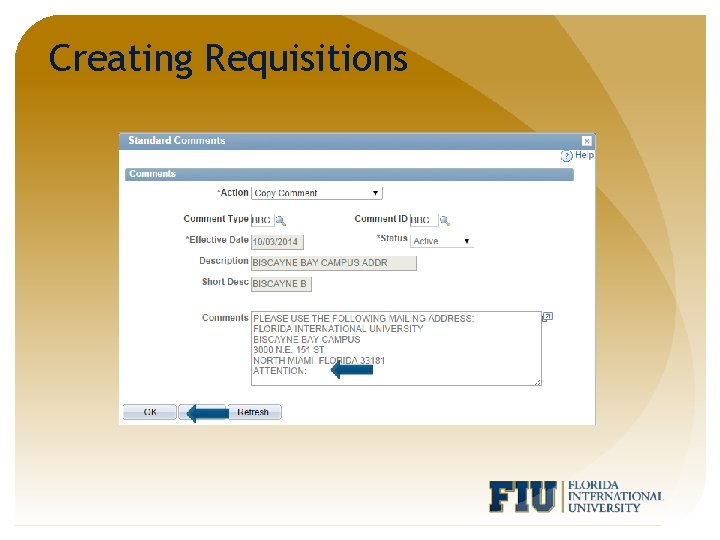 Creating Requisitions 