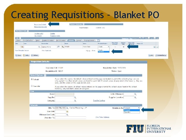 Creating Requisitions – Blanket PO 