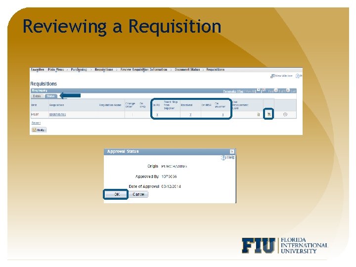 Reviewing a Requisition 