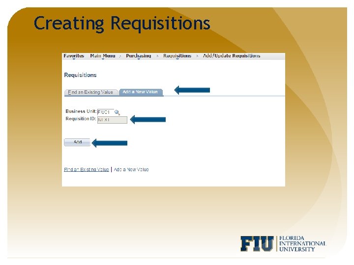 Creating Requisitions 