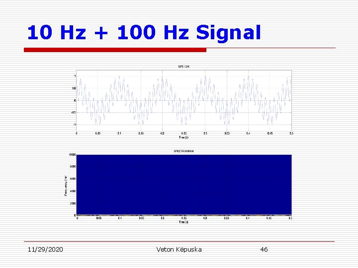 10 Hz + 100 Hz Signal 11/29/2020 Veton Këpuska 46 