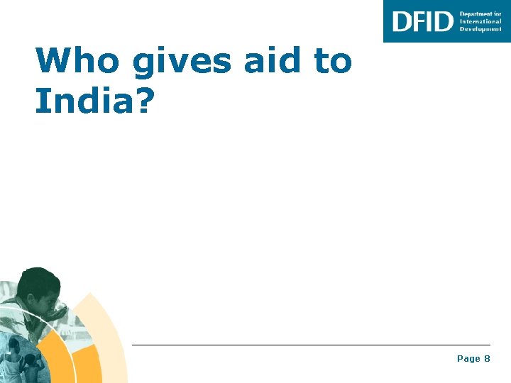 Who gives aid to India? Page 8 