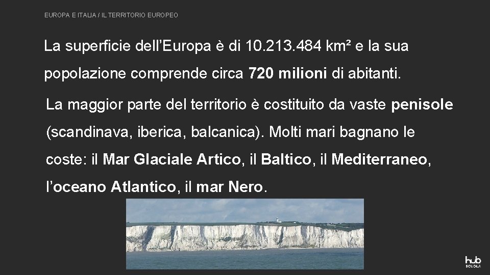 EUROPA E ITALIA / IL TERRITORIO EUROPEO La superficie dell’Europa è di 10. 213.