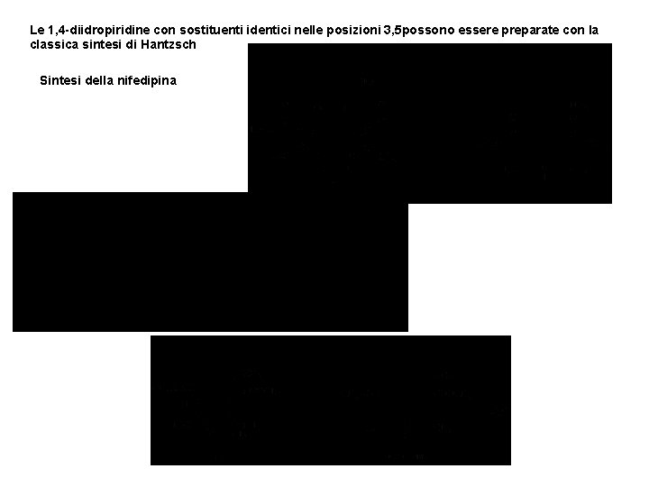 Le 1, 4 -diidropiridine con sostituenti identici nelle posizioni 3, 5 possono essere preparate