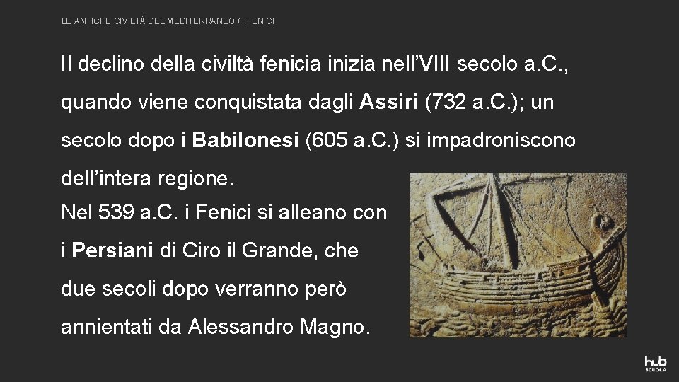 LE ANTICHE CIVILTÀ DEL MEDITERRANEO / I FENICI Il declino della civiltà fenicia inizia