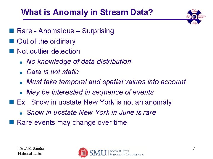 Anomaly Detection Using Data Mining Techniques Margaret H