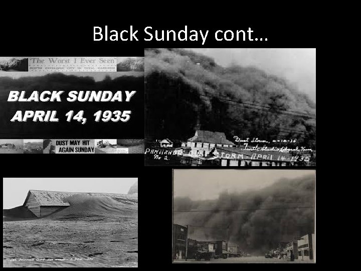 Black Sunday cont… 