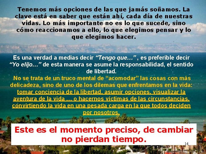 Tenemos más opciones de las que jamás soñamos. La clave está en saber que